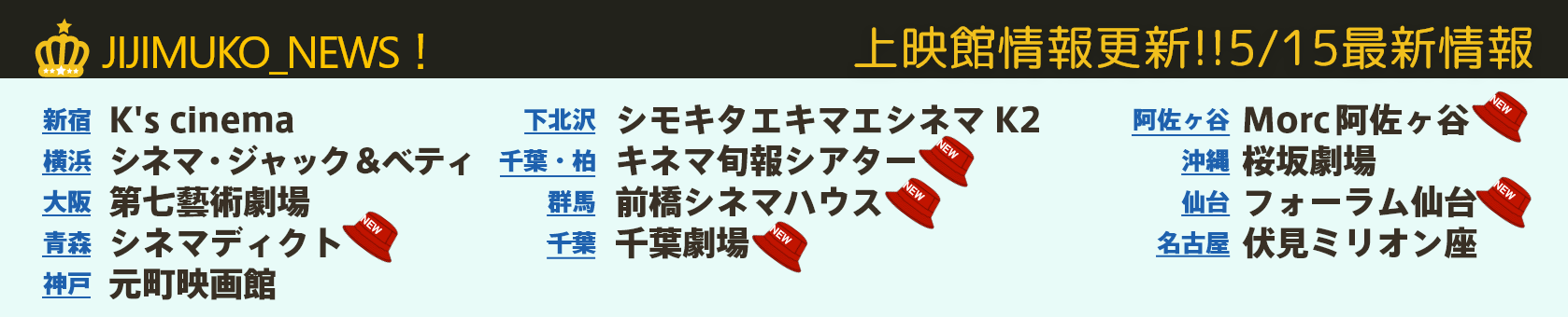 上映館追加決定！Morc阿佐ヶ谷、前橋シネマハウスフォーラム仙台、シネマディクトが追加！